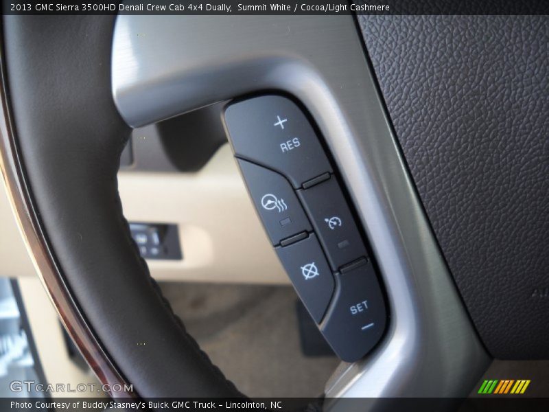 Summit White / Cocoa/Light Cashmere 2013 GMC Sierra 3500HD Denali Crew Cab 4x4 Dually