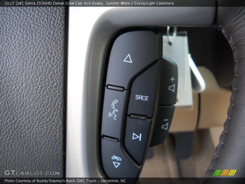 Summit White / Cocoa/Light Cashmere 2013 GMC Sierra 3500HD Denali Crew Cab 4x4 Dually