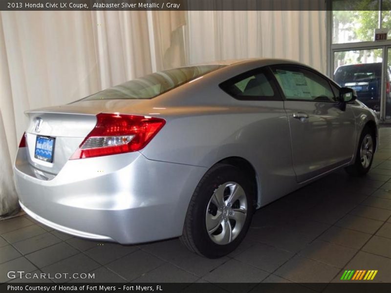 Alabaster Silver Metallic / Gray 2013 Honda Civic LX Coupe
