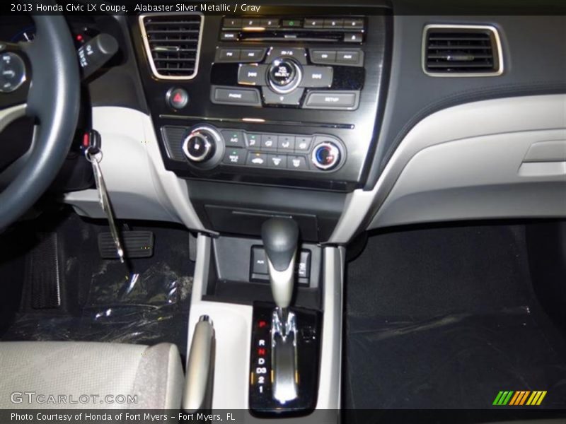 Alabaster Silver Metallic / Gray 2013 Honda Civic LX Coupe