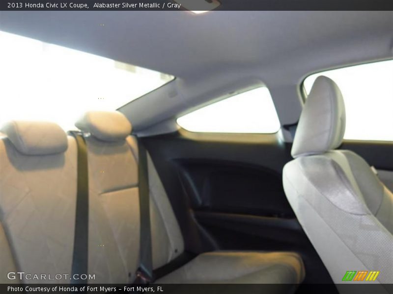 Alabaster Silver Metallic / Gray 2013 Honda Civic LX Coupe