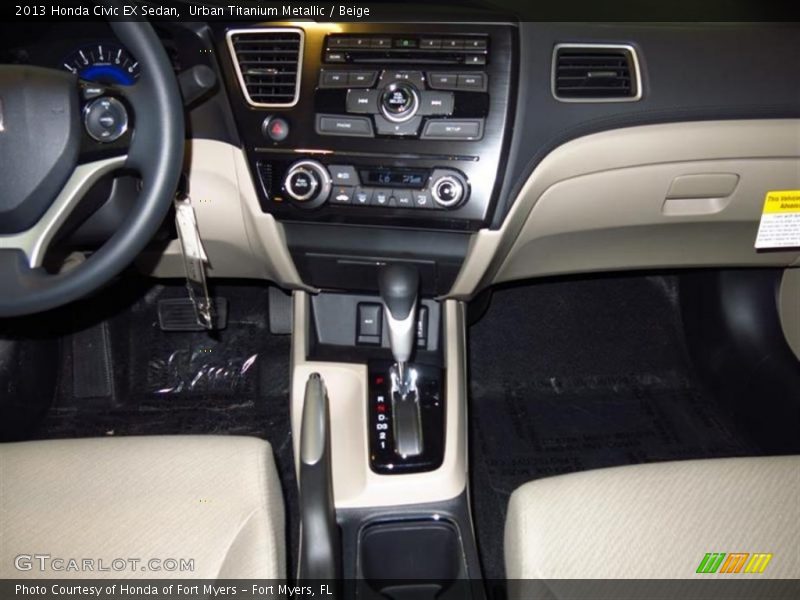 Urban Titanium Metallic / Beige 2013 Honda Civic EX Sedan
