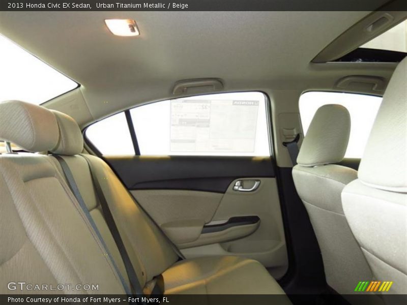 Urban Titanium Metallic / Beige 2013 Honda Civic EX Sedan