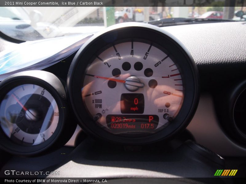 Ice Blue / Carbon Black 2011 Mini Cooper Convertible