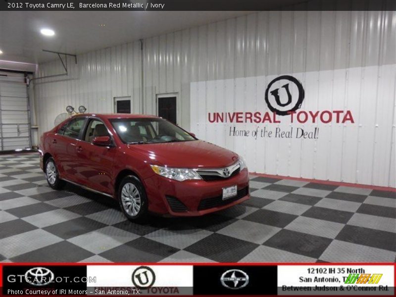 Barcelona Red Metallic / Ivory 2012 Toyota Camry LE