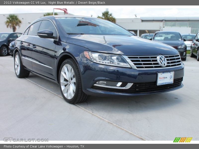 Night Blue Metallic / Desert Beige/Black 2013 Volkswagen CC V6 Lux