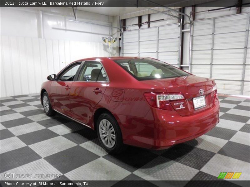 Barcelona Red Metallic / Ivory 2012 Toyota Camry LE