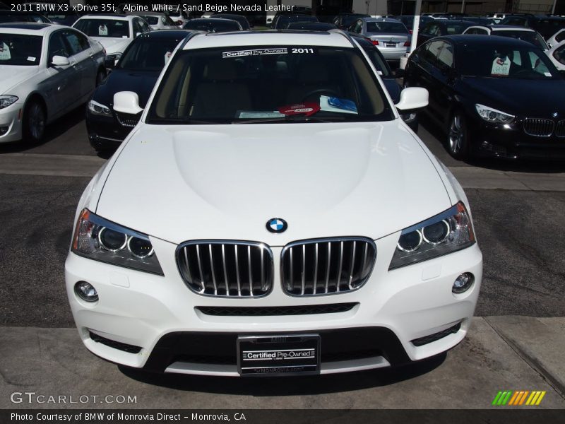 Alpine White / Sand Beige Nevada Leather 2011 BMW X3 xDrive 35i