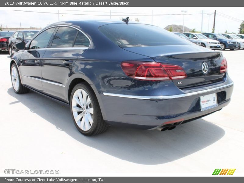 Night Blue Metallic / Desert Beige/Black 2013 Volkswagen CC V6 Lux