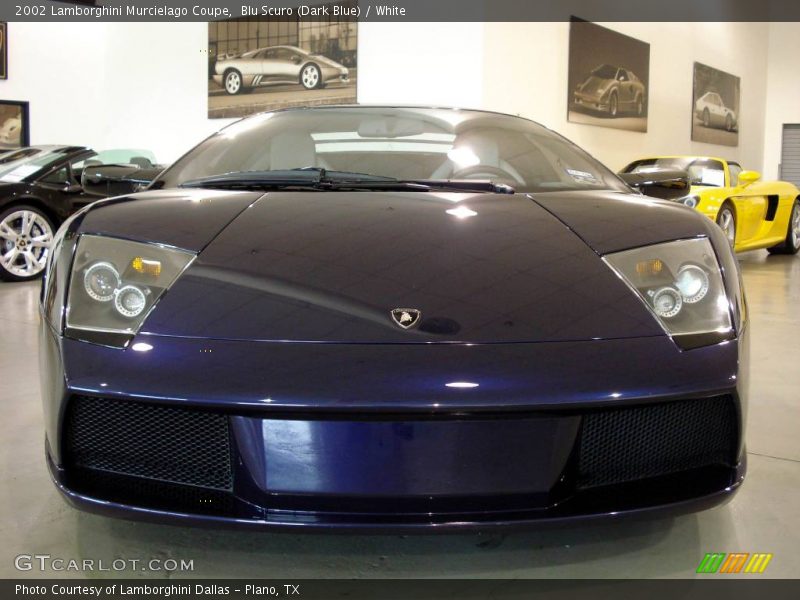 Blu Scuro (Dark Blue) / White 2002 Lamborghini Murcielago Coupe