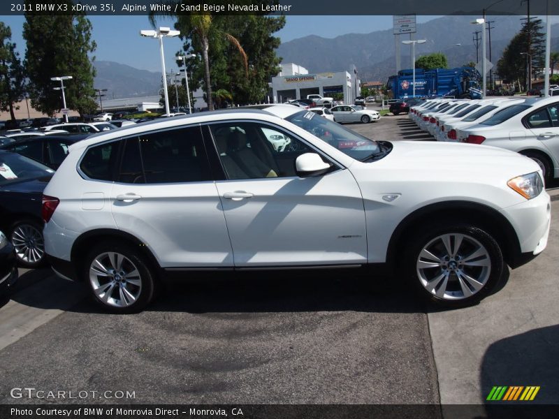 Alpine White / Sand Beige Nevada Leather 2011 BMW X3 xDrive 35i