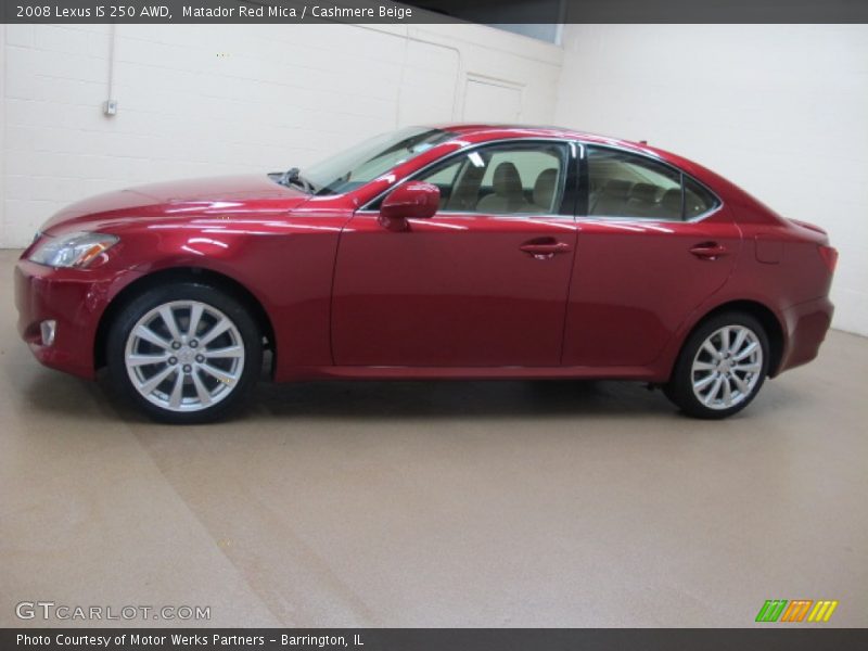 Matador Red Mica / Cashmere Beige 2008 Lexus IS 250 AWD