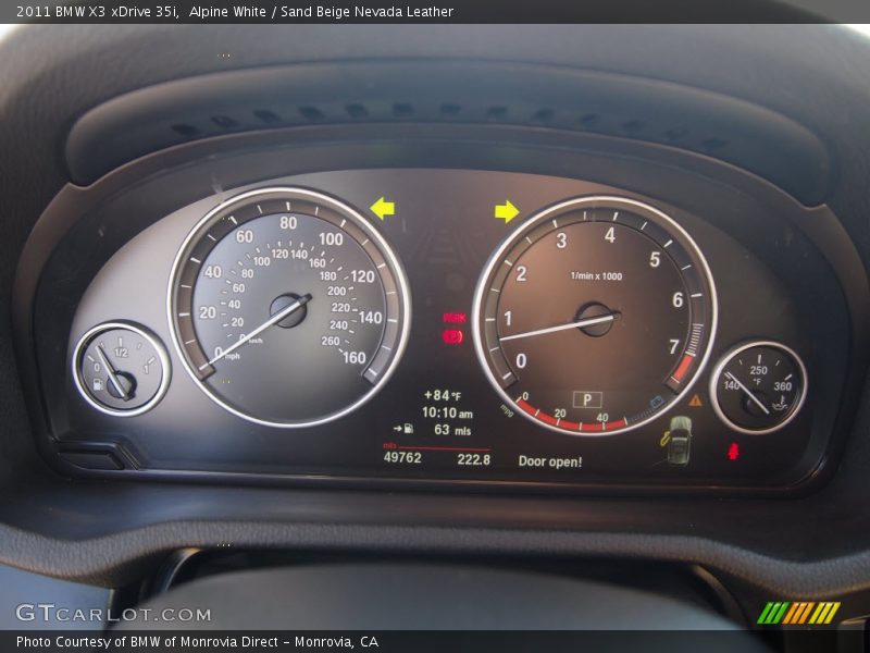 Alpine White / Sand Beige Nevada Leather 2011 BMW X3 xDrive 35i