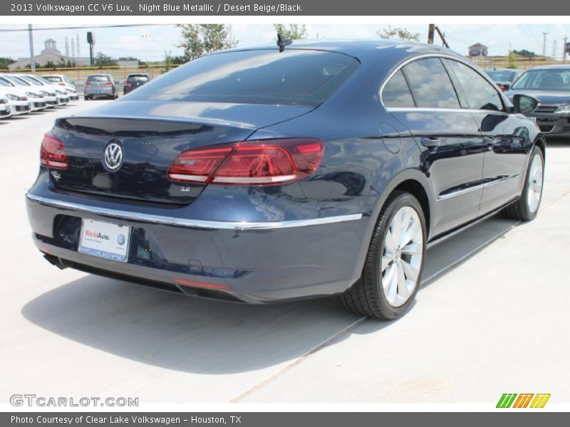 Night Blue Metallic / Desert Beige/Black 2013 Volkswagen CC V6 Lux