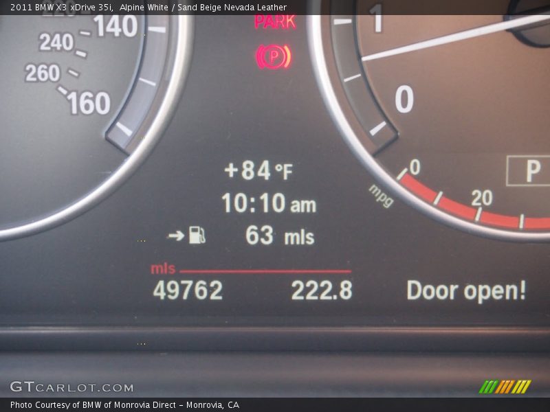 Alpine White / Sand Beige Nevada Leather 2011 BMW X3 xDrive 35i