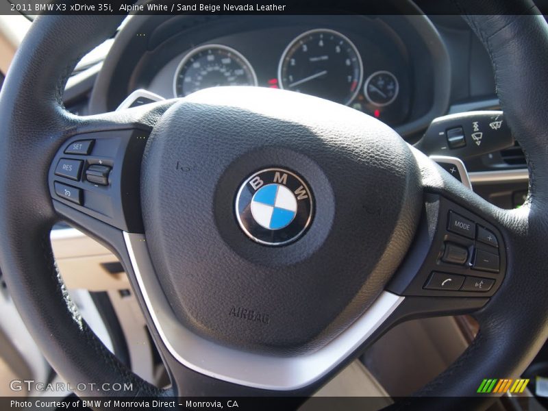 Alpine White / Sand Beige Nevada Leather 2011 BMW X3 xDrive 35i