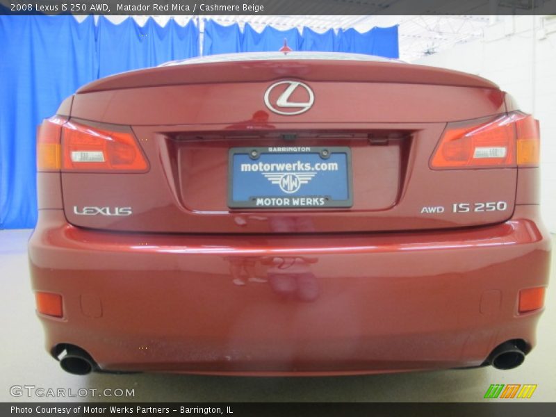 Matador Red Mica / Cashmere Beige 2008 Lexus IS 250 AWD