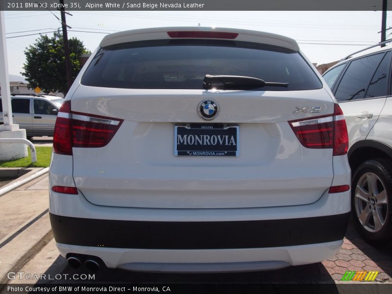 Alpine White / Sand Beige Nevada Leather 2011 BMW X3 xDrive 35i