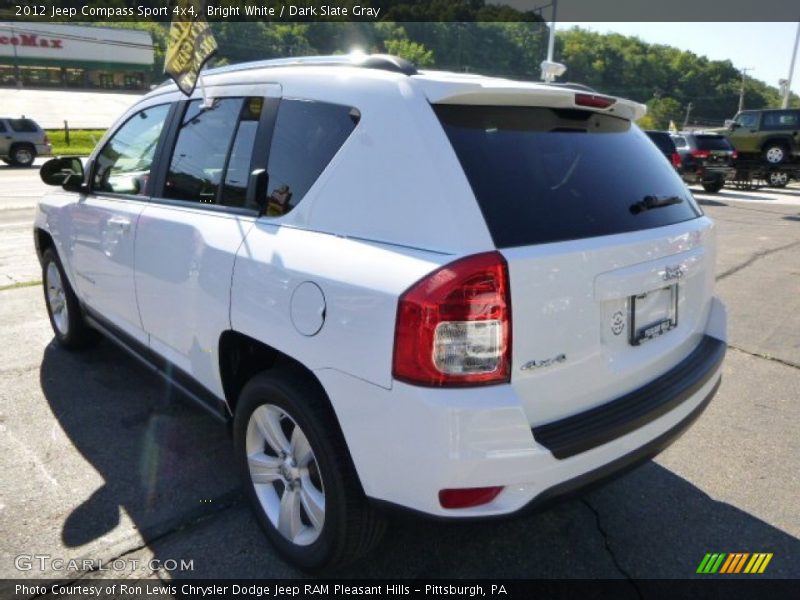 Bright White / Dark Slate Gray 2012 Jeep Compass Sport 4x4