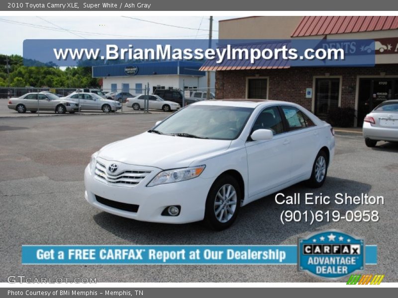 Super White / Ash Gray 2010 Toyota Camry XLE