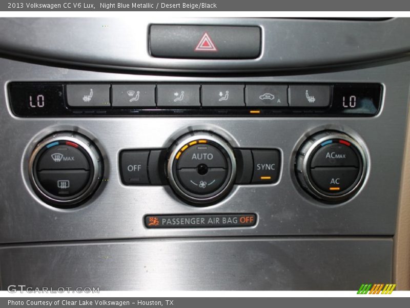 Night Blue Metallic / Desert Beige/Black 2013 Volkswagen CC V6 Lux