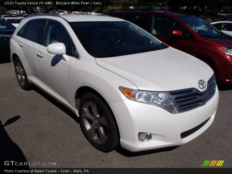 Blizzard White Pearl / Ivory 2010 Toyota Venza V6 AWD