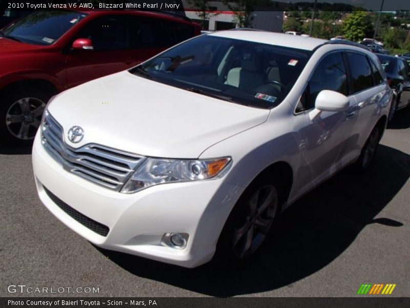 Blizzard White Pearl / Ivory 2010 Toyota Venza V6 AWD