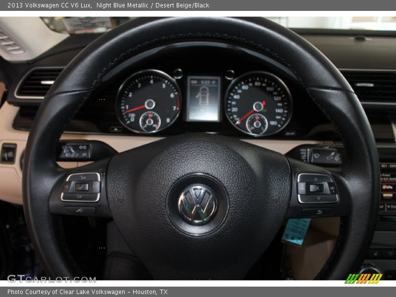 Night Blue Metallic / Desert Beige/Black 2013 Volkswagen CC V6 Lux