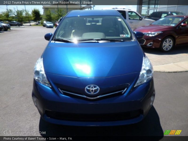 Blue Ribbon Metallic / Bisque 2012 Toyota Prius v Three Hybrid