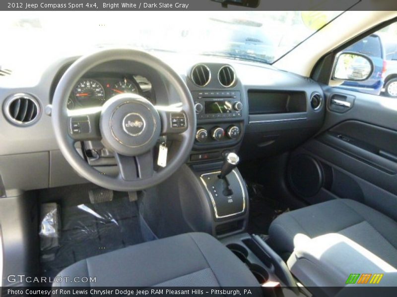 Bright White / Dark Slate Gray 2012 Jeep Compass Sport 4x4