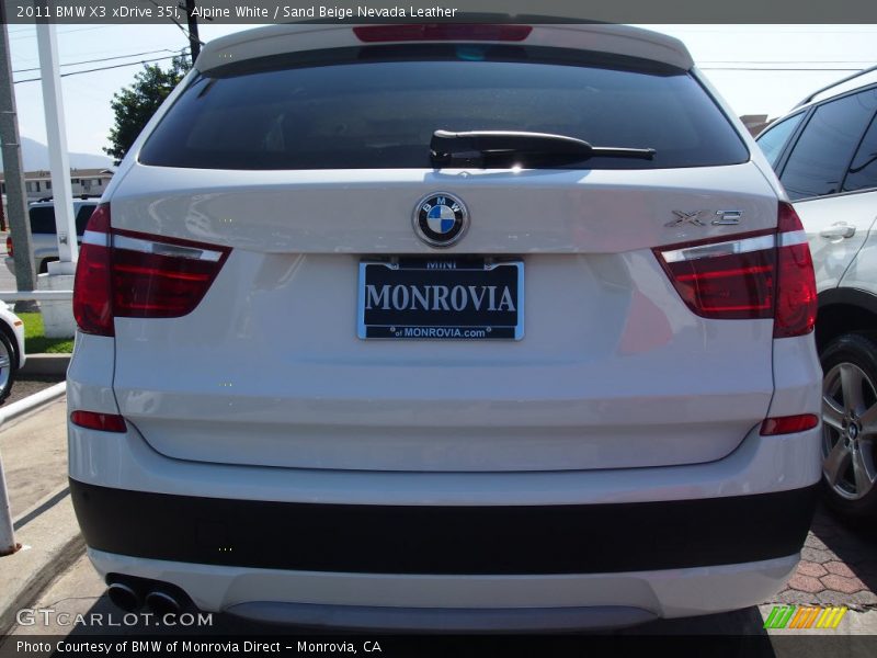 Alpine White / Sand Beige Nevada Leather 2011 BMW X3 xDrive 35i
