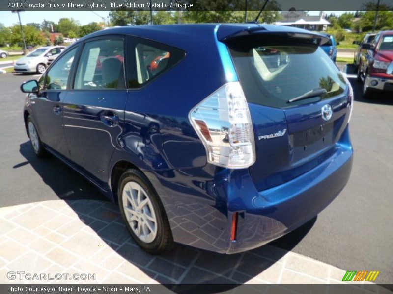 Blue Ribbon Metallic / Bisque 2012 Toyota Prius v Three Hybrid