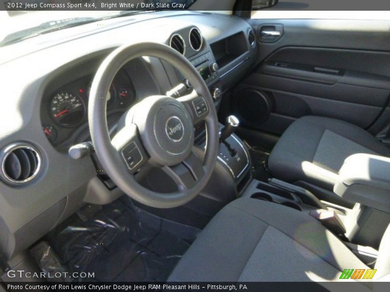 Bright White / Dark Slate Gray 2012 Jeep Compass Sport 4x4