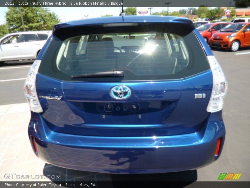 Blue Ribbon Metallic / Bisque 2012 Toyota Prius v Three Hybrid