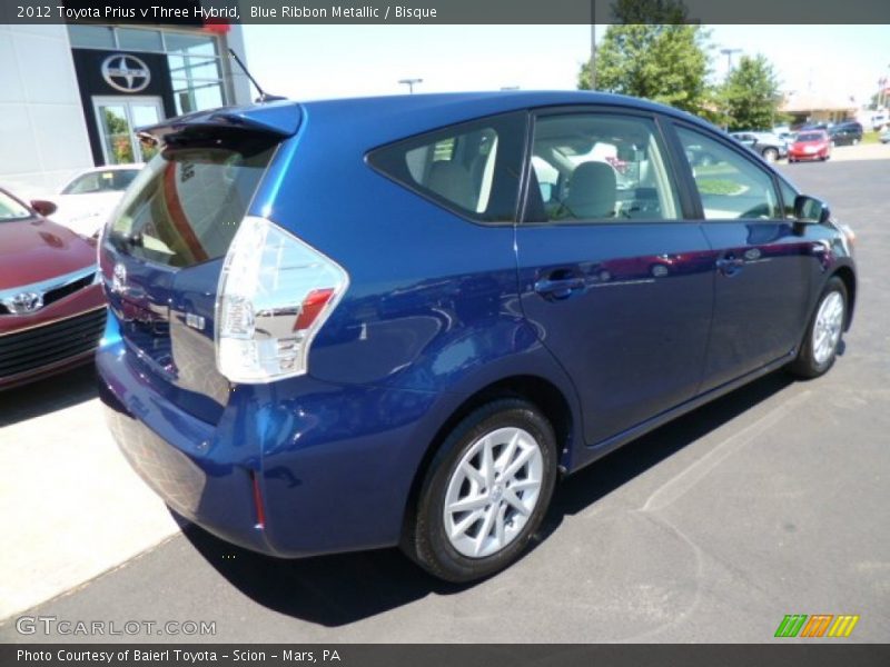 Blue Ribbon Metallic / Bisque 2012 Toyota Prius v Three Hybrid