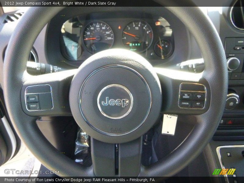 Bright White / Dark Slate Gray 2012 Jeep Compass Sport 4x4