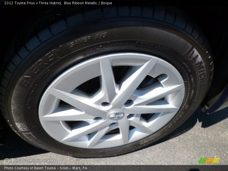 Blue Ribbon Metallic / Bisque 2012 Toyota Prius v Three Hybrid