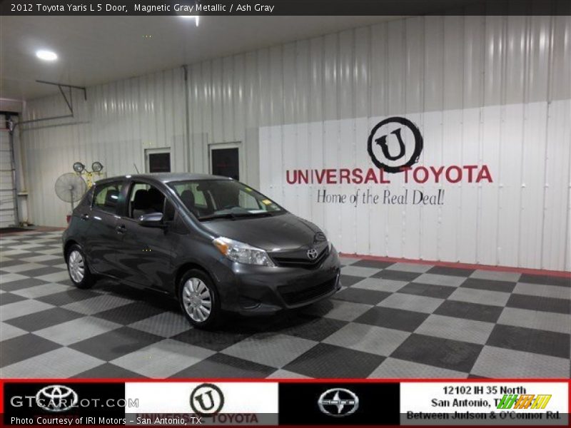 Magnetic Gray Metallic / Ash Gray 2012 Toyota Yaris L 5 Door