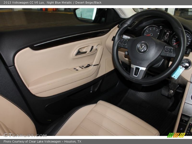 Night Blue Metallic / Desert Beige/Black 2013 Volkswagen CC V6 Lux