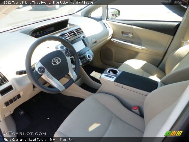 Blue Ribbon Metallic / Bisque 2012 Toyota Prius v Three Hybrid