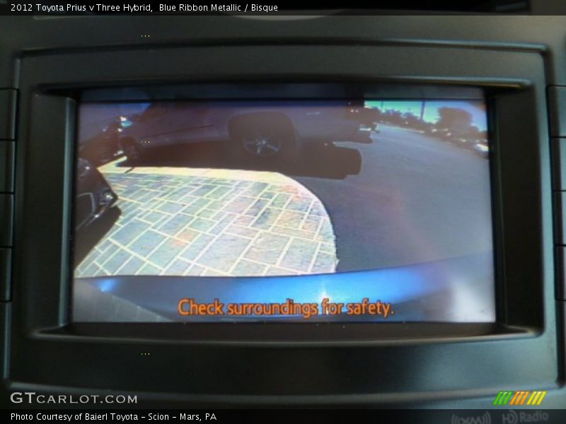 Blue Ribbon Metallic / Bisque 2012 Toyota Prius v Three Hybrid