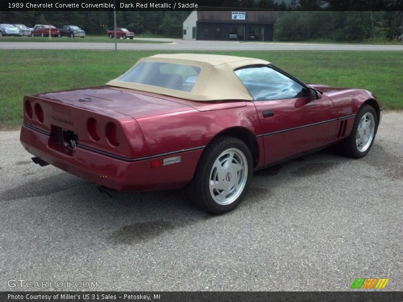 Dark Red Metallic / Saddle 1989 Chevrolet Corvette Convertible