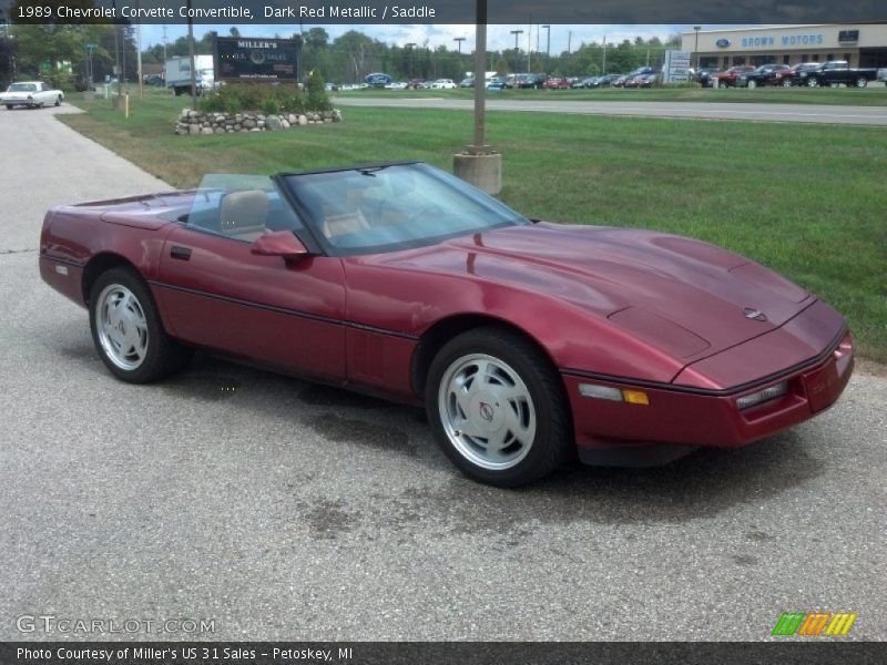 Dark Red Metallic / Saddle 1989 Chevrolet Corvette Convertible