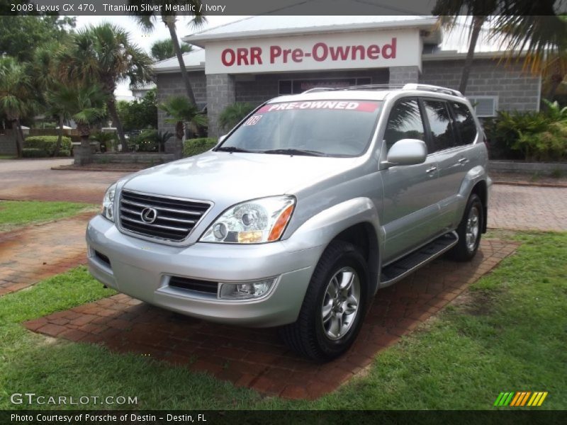Titanium Silver Metallic / Ivory 2008 Lexus GX 470