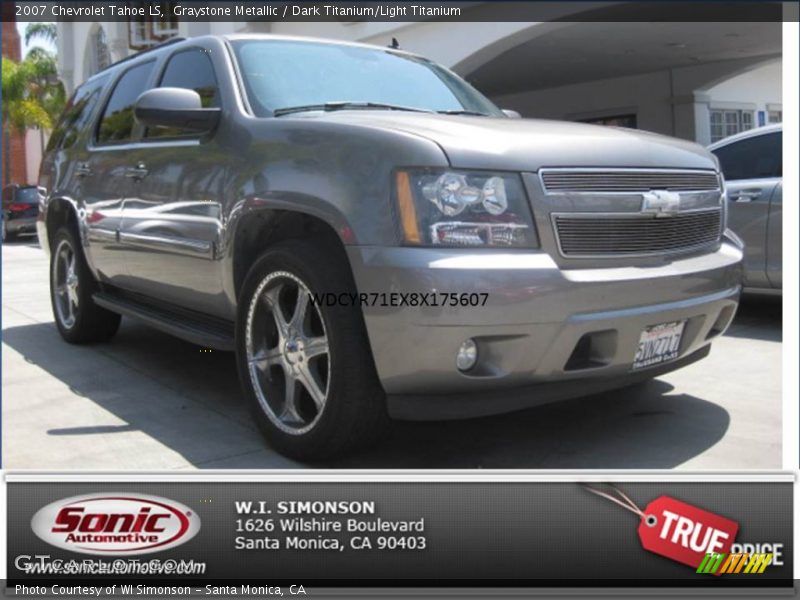 Graystone Metallic / Dark Titanium/Light Titanium 2007 Chevrolet Tahoe LS