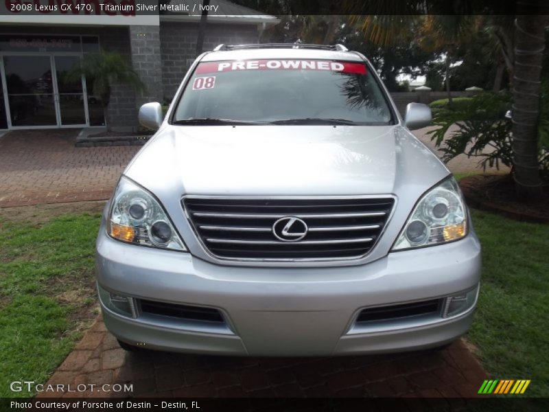 Titanium Silver Metallic / Ivory 2008 Lexus GX 470