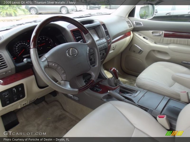 Titanium Silver Metallic / Ivory 2008 Lexus GX 470