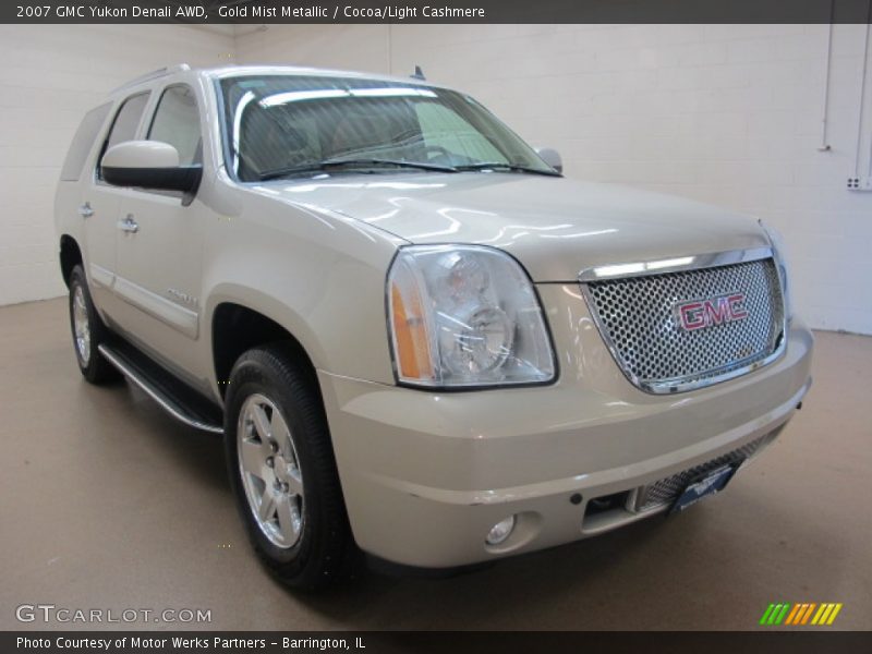 Gold Mist Metallic / Cocoa/Light Cashmere 2007 GMC Yukon Denali AWD
