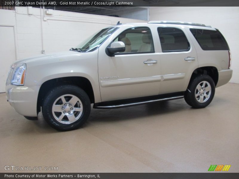 Gold Mist Metallic / Cocoa/Light Cashmere 2007 GMC Yukon Denali AWD