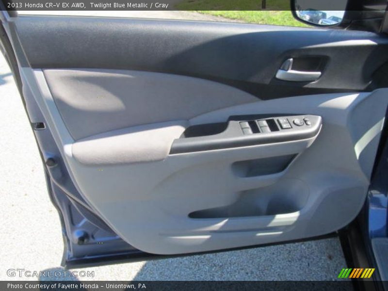 Twilight Blue Metallic / Gray 2013 Honda CR-V EX AWD